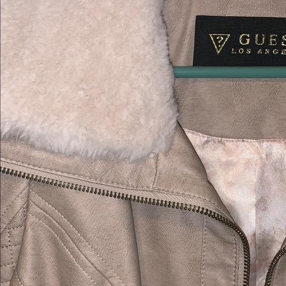 Guess Moto Jacket Beige - Picture 4 of 5
